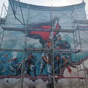 Ali Cuoqin High - Altitude Exterior Wall Murals, Hand - Painted Wall Graffiti on Power Plant Cooling Towers, Chimneys and Cooling Water Towers, Spider - Man Painting on Overpasses thumbnail-1