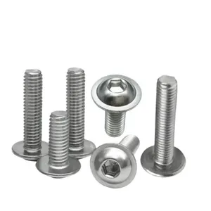 M6x16 Ultra Low Profile Hex Socket Screw ISO 7380 Stainless Steel Flattened Button Head Bolt thumbnail-5