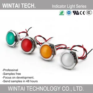Wintai-Tech 22mm Waterproof Indicator Light With Metal Housing and LED Bulb thumbnail-4