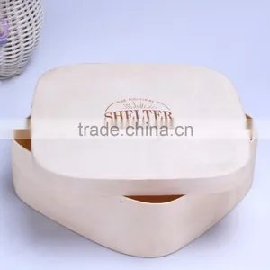 Wooden Packing Industrial Use and Handmade Feature Chocolate Cheese Wooden Poplar Bark Packing thumbnail-6