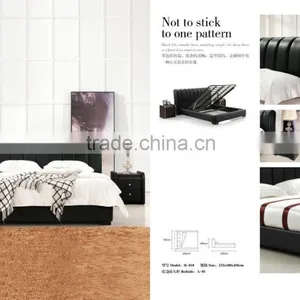 New Modern Genuine Sleep Leather Bed (H-018) thumbnail-1