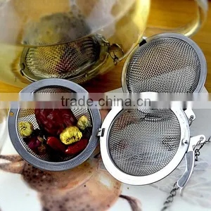 2016 New FDA Approved 304 Stainless Steel Mesh Tea Ball Infuser Bulk Tea Infuser S/M/L thumbnail-1