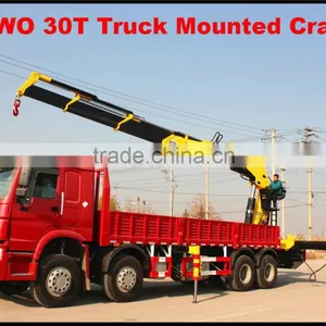 2015 Hot Sale Low Price Howo 8*4 30Ton Truck Mounted Crane for Sale Made in China thumbnail-1