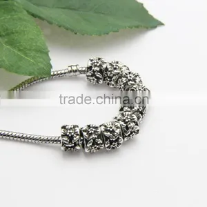 Anti-silver DIY Bracelets Neckalces Accessories Big Hole Metal Slide Beads thumbnail-1