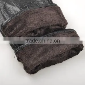 Men's Leather Gloves for Men Plus Thick Velvet Warm Snap Rider Line Gloves Short Paragraph thumbnail-2
