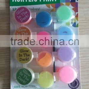 Neon& Glow in Dark Acrylic Paint With a Brush thumbnail-1