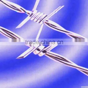 Double Twist Barbed Wire ] Hot Dip Galvanized Barbed Wire thumbnail-1