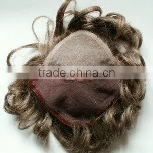 100% High Quality Human Hair Men's Hairpieces Swiss Lace Hair Piece Hair Toupee For Men Quality Choice thumbnail-2