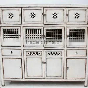 White Antique Kitchen Cabinet thumbnail-1