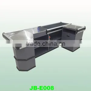 Supermarket Checkout Counter With Conveyor Belt / High Quality Checkout Counter thumbnail-1