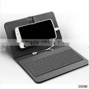 General Wired Keyboard Flip Holster Case For Andriod Mobile Phone 4.2''-6.8'' thumbnail-1
