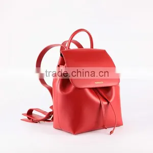 4772 Wholesale Trendy Design Red PU Material Fashion Waterproof Ladies Backpack thumbnail-3