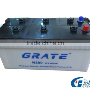 High Quality N200- 12V 200ah Dry Charge Heavy Duty Vehicle Battery thumbnail-1