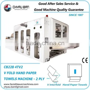 Fully Automatic V Fold Kitchen Hand Paper Towels Folder Gluer Machine thumbnail-1