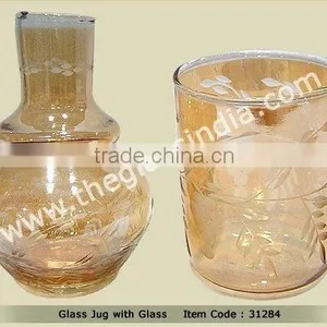 Glass Jugs--Glass Jug With Glass thumbnail-1