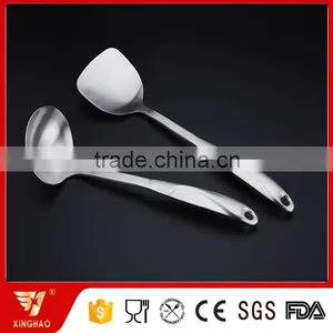 Top Choice 18/10 Satin Finish Kitchen Utensil Stainless Steel Soup Ladle and Turner thumbnail-1