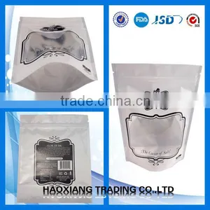 Three Side Heat Seal Printed Aluminium Foil Sachet / Green Pack Resealable Plastic Zipper Stand up Pouch thumbnail-6