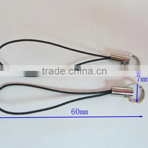 Fashionable 60mm Black Cellphone Strap With Small Ring For Wholesale thumbnail-2