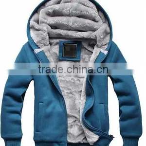 New Thick Velvet Hooded Zip Coat Hoodies Men Winter Jackets Quality Choice thumbnail-2