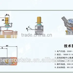 KST220 Adjustable Bimetallic Steam Iron Thermostat thumbnail-2