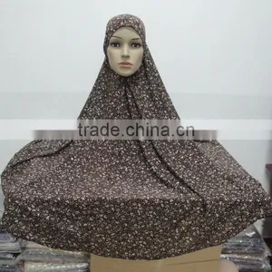 H161 Latest Big Size Print Hijab,khimiar thumbnail-1
