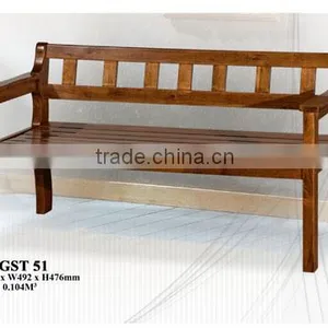 Solid Rubber Wood Long Cheap Bench Chair thumbnail-1