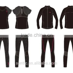 Women Spandex Running T-shirt and Pants,running Jacket thumbnail-1