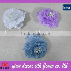 Small Colorful Chiffon Fabric Flower thumbnail-1