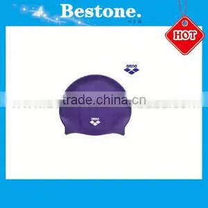 Fashionable Promotional Custom Logo Printed Silicone Swimming Cap thumbnail-1