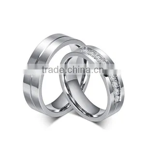 Fashion CZ Stone Pave Band Wedding Promise Couples Ring 925 thumbnail-1