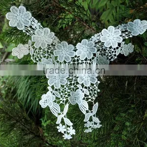 Good Quality Milk Protein Fiber Water-soluable Embroidered Lace Collar thumbnail-1