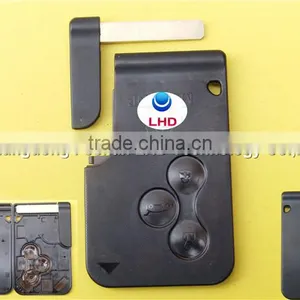 3 Button Remote Smart Blank Card for Renault Megane Key Card Without Blade thumbnail-1