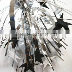 40cm High PET Silver Five-pointed Star Tree National Day Centerpiece Decoration thumbnail-2
