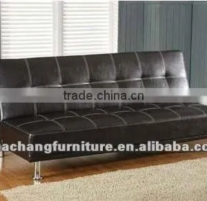 BLACK LEATHER SOFABED SF1012 thumbnail-1