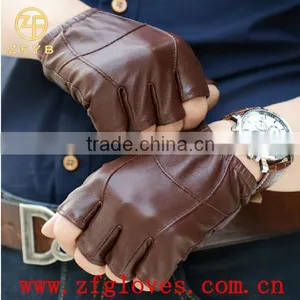 Half Figer Leather Gloves for Gentleman thumbnail-1