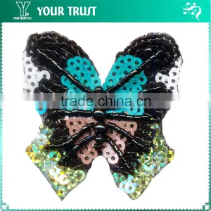 Yellow Green Shinning Beaded Sequin Applique Patch thumbnail-3
