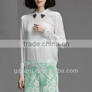 Short Designer Ladies Office Suits White Cotton Dress thumbnail-1