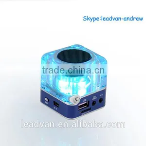 Support USB TF Music Playing Crystal Flash Mini Cube Mp3 Music Player thumbnail-1