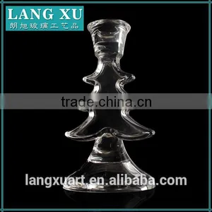 LX-A055 Crystal Glass Christmas Tree Candle Holder for Taper thumbnail-3