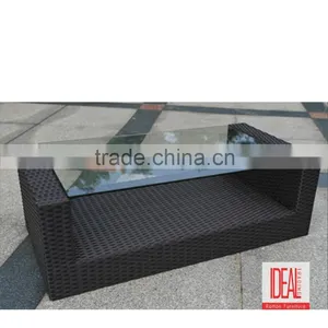 Rattan Glass Coffee Table thumbnail-4