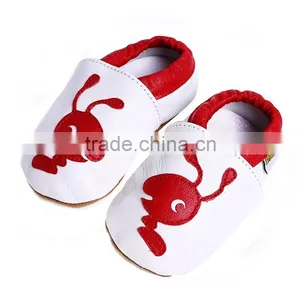 Fashion New Beautiful Spring Red Ant Backing White Children's Shoes thumbnail-1