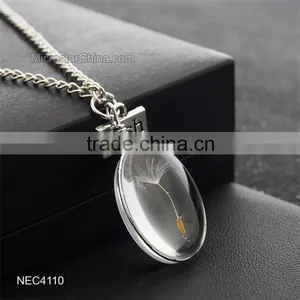 Wish Hot Sale Glass Ball Pendant Necklace Dandelion Necklace thumbnail-5