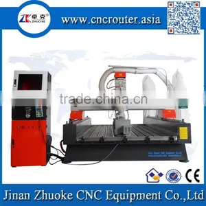 China New Style CNC Router Machine For Wood Acrylic ZKM-1325 1300*2500MM With 4 Axis&Dust Collector Of Mach3 Controller thumbnail-3