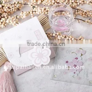 Wedding Favors Glass Coasters With Sakura Decorated thumbnail-1