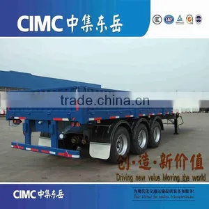 CIMC Triangle Tyre Dropside Platform Transportation Trailer Angola thumbnail-2