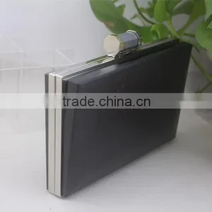 2016 Shiny Silver Box Purse Frame for Dressing Hard Case Clutch thumbnail-3