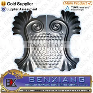 House Gate Design BX63.130 Wrought Iron Gate Ornaments Lock Plate thumbnail-1