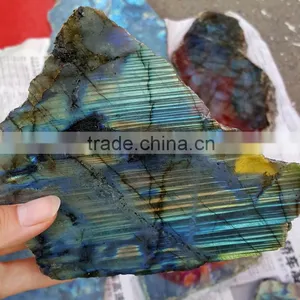 Natural Rock Labradorite Rough Slice From Madagascar thumbnail-1