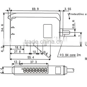 F&C High Speed NPN 12-24V dc Digital Display Fiber Optical Sensor Most Popular thumbnail-6