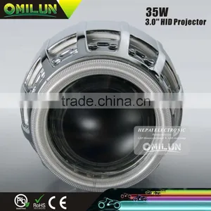 3 Inch bi Xenon HID Projector Lens With Double Angel Halo Ring thumbnail-3